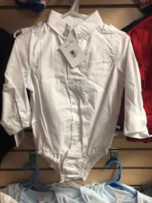 12-18 month white long sleeve body suit