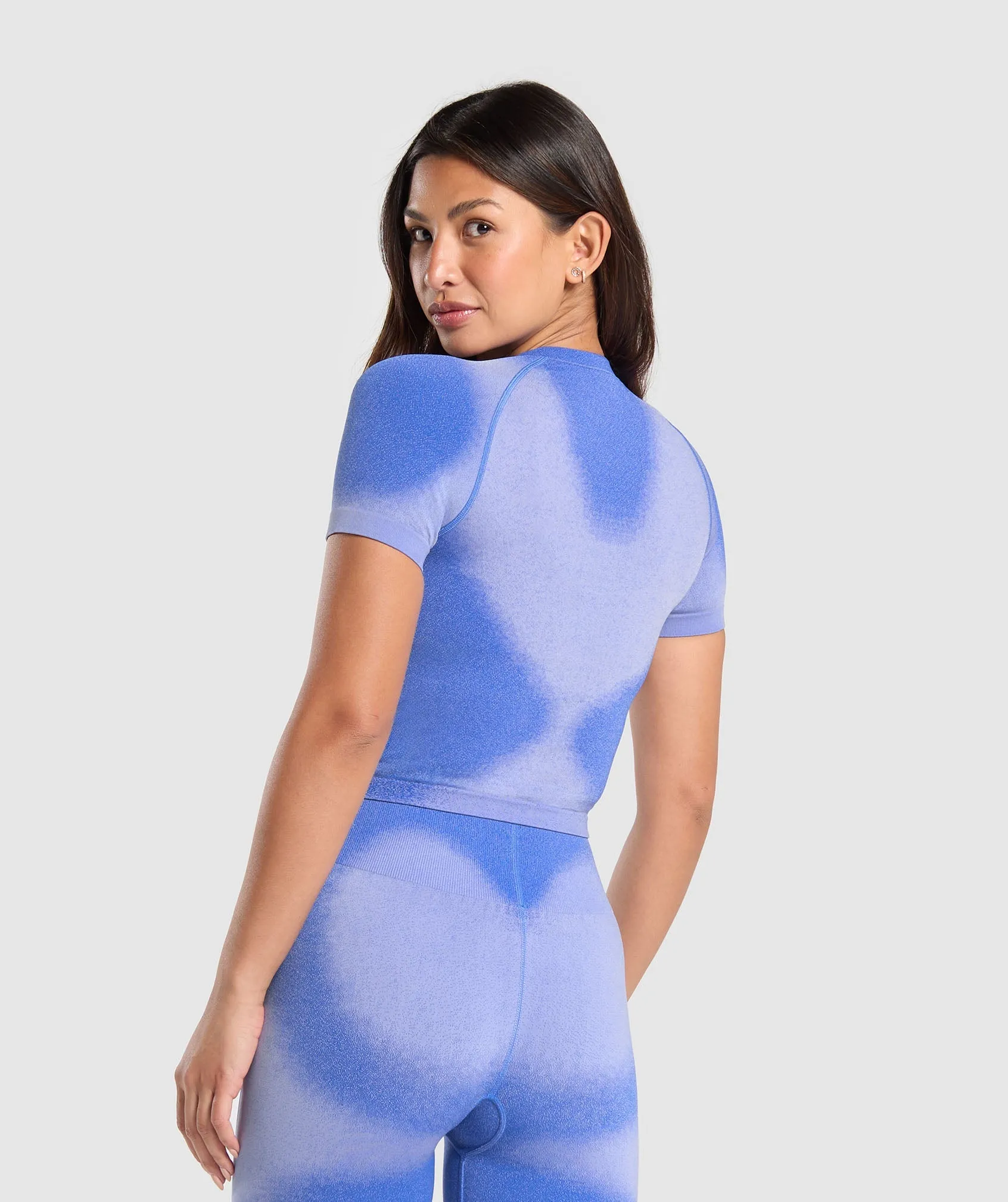 Gymshark Blur Seamless T-Shirt - Iris Blue/Powdered Lilac