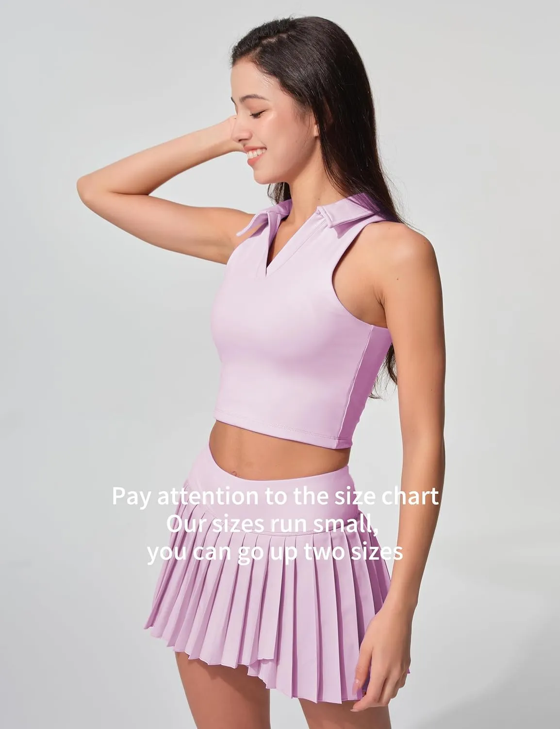 Womens Golf Shirt Sleeveless Polo Collared Tennis Shirts for Women Athletic Workout Cropped Tank Tops