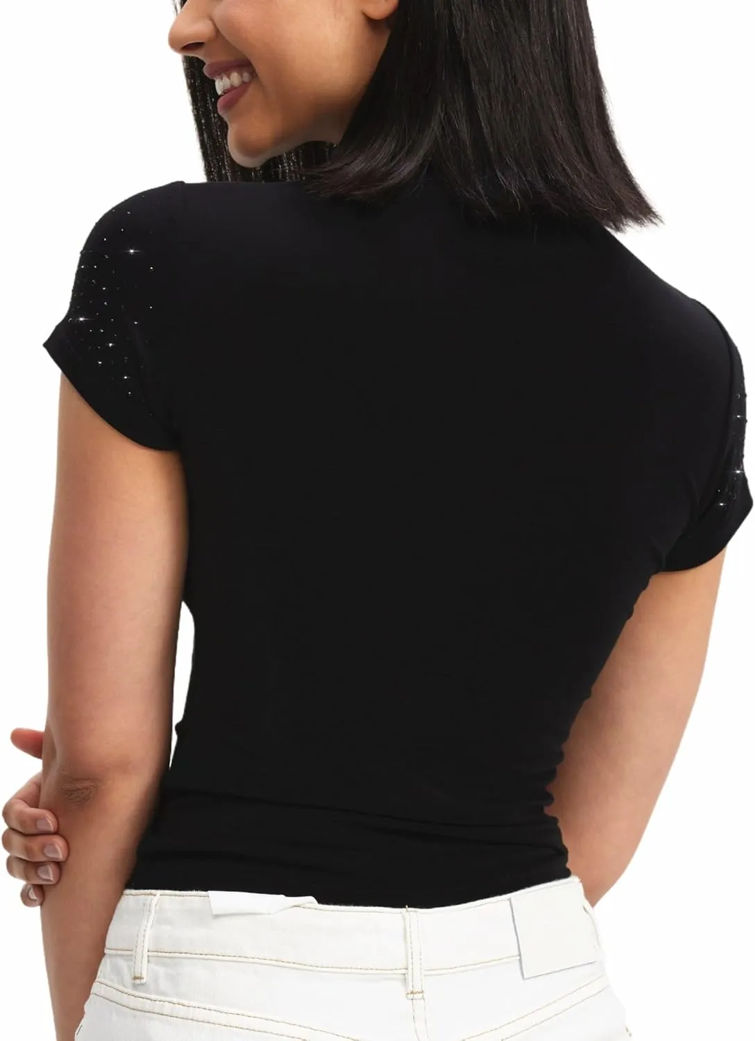 Womens Short Sleeve/Sleeveless Mock Turtleneck Stretch Fitted Underscrubs Layer Tee Tops